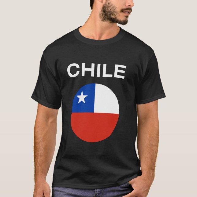 Camiseta Bandera de Chile Moderna (Anverso)