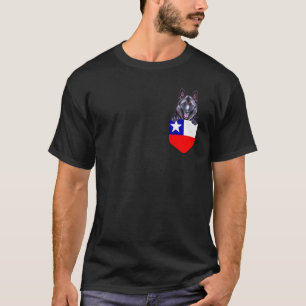 Camiseta Bandera De Chile Perro Noruego Elkhound En El Bols