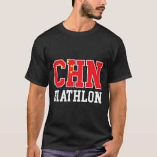 Camiseta Bandera de China Biatlonista - Biatlón chino Chn