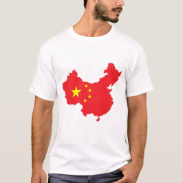 Camiseta Bandera de China en el mapa