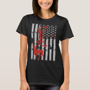 Camiseta Bandera de ciervos de caza de vacas para cazadores