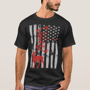 Camiseta Bandera de ciervos de caza de vacas para cazadores