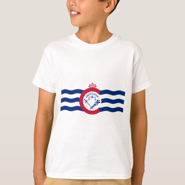 Camiseta Bandera de Cincinnati (Ohio) (Anverso)