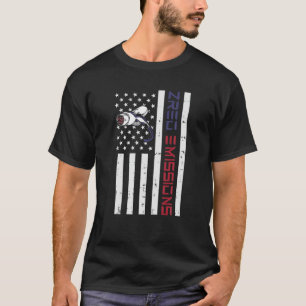 Camiseta Bandera de Coche Eléctrico Estadounidense Emisión 
