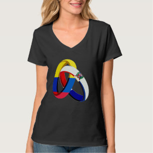 Camiseta Bandera de Colombia Anillo de Crecimiento Dominica