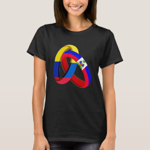 Camiseta Bandera de Colombia Boda matrimonial de anillo cul