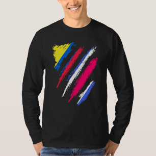 Camiseta Bandera de Colombia Cultivado en Costa Rica País P
