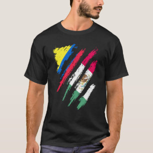 Camiseta Bandera de Colombia Cultivado en México Patriota R
