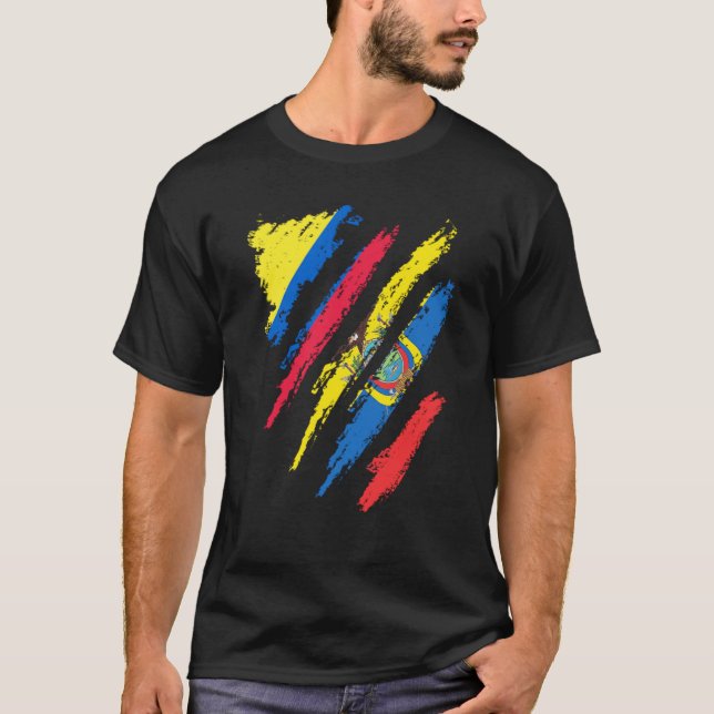 Camiseta Bandera de Colombia Ecuador cultiva franja de país (Anverso)