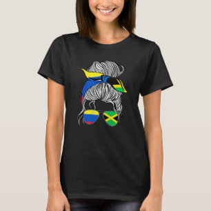 Camiseta Bandera de Colombia Jamaica Mujeres Mayores Niña P