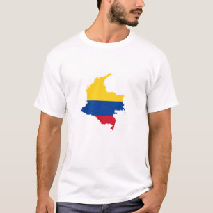 Camiseta Bandera de Colombia, Mapa Colombiano, Mapa, Colomb