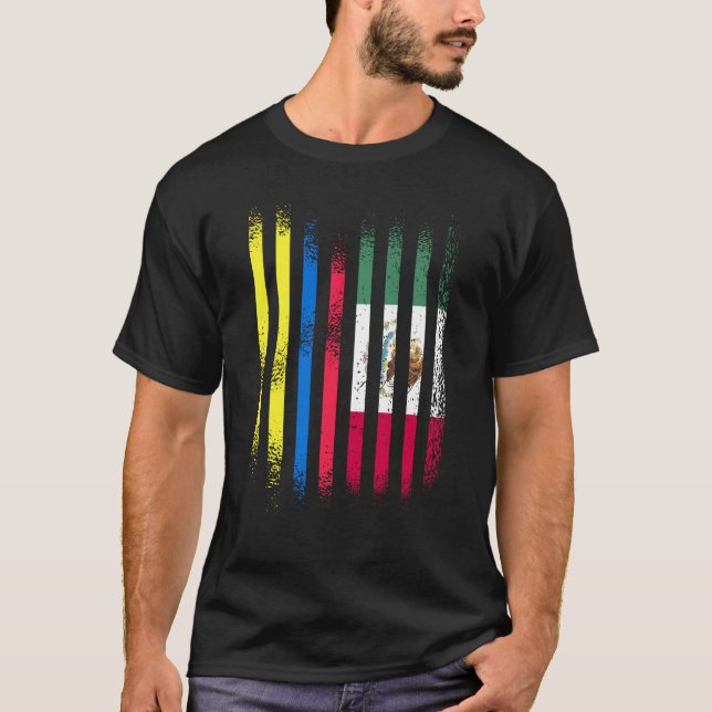 Camiseta Bandera de Colombia México Grove Banderas de país (Anverso)