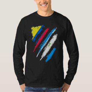 Camiseta Bandera de Colombia Nicaragua Cultivado Patriota P