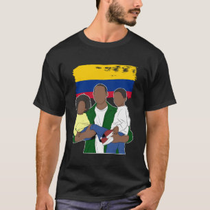 Camiseta Bandera de Colombia Orgulloso padre colombiano son