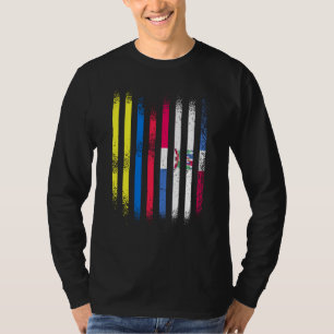 Camiseta Bandera de Colombia República Dominicana Banderas