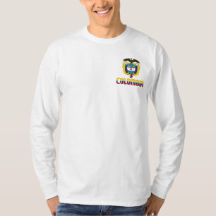Camiseta Bandera de Colombia y Patriótico del Escudo de Arm
