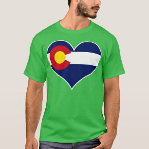 Camiseta Bandera de Colorado Corazón Ama Regalos Hogares