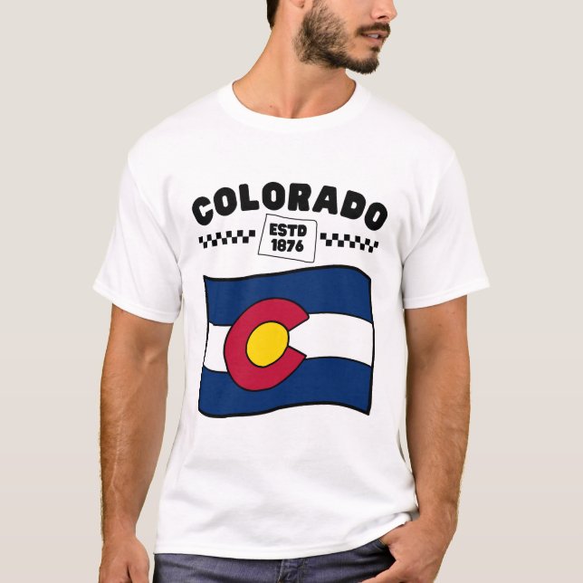 Camiseta bandera de Colorado EE. UU. (Anverso)