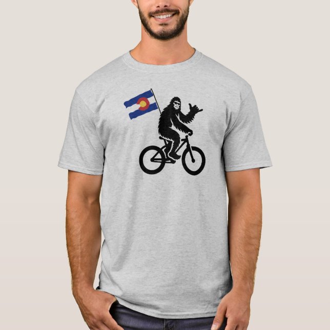 Camiseta Bandera de Colorado en Ciclismo de pie (Anverso)