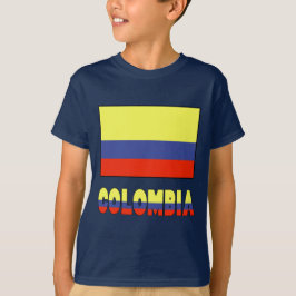 Camiseta Bandera de Columbia y borde con nombre