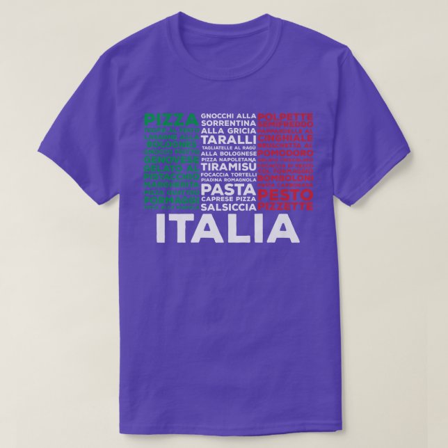 Camiseta Bandera de comida italiana Pasta Love Italia Premi (Diseño del anverso)