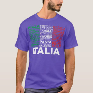 Camiseta Bandera de comida italiana Pasta Love Italia Premi
