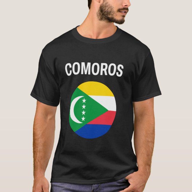 Camiseta Bandera de Comoras Moderna (Anverso)