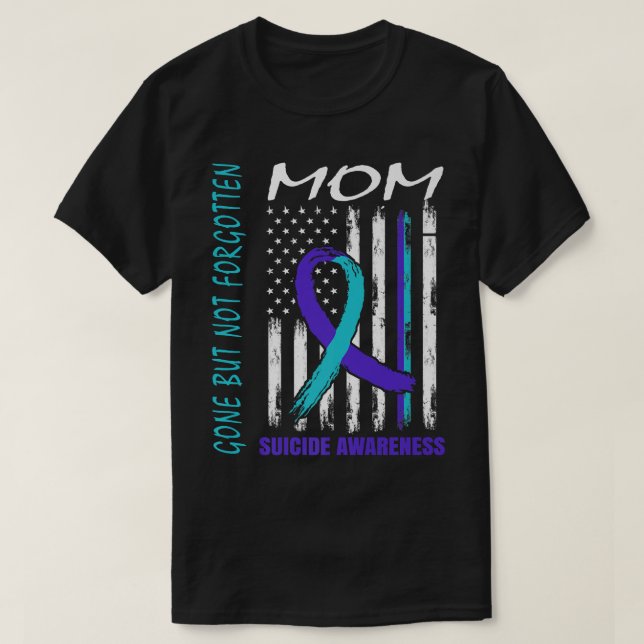 Camiseta Bandera de Concienciación Suicida De Mamá Ida Pero (Diseño del anverso)