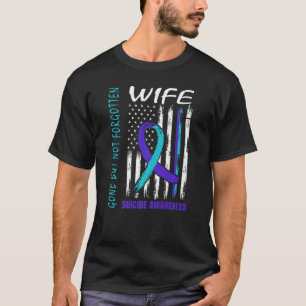 Camiseta Bandera de concientización suicida de esposa desap