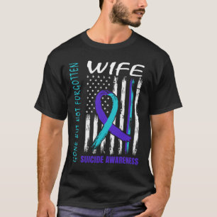 Camiseta Bandera de concientización suicida de esposa desap