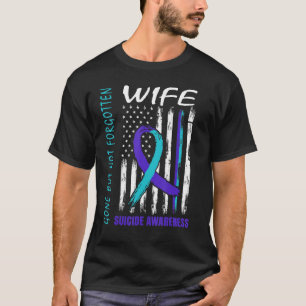 Camiseta Bandera de concientización suicida de esposa desap