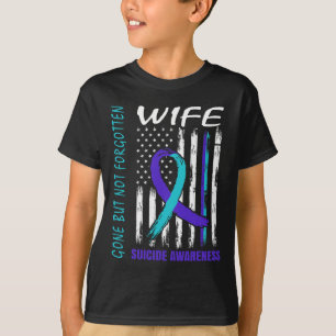 Camiseta Bandera de concientización suicida de esposa desap