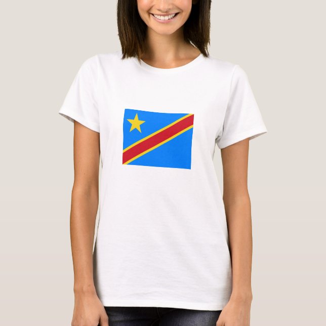 Camiseta Bandera de Congo Kinshasa (Anverso)
