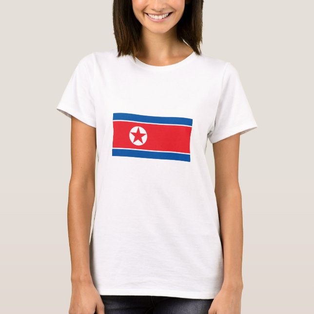 Camiseta Bandera de Corea del Norte (Anverso)