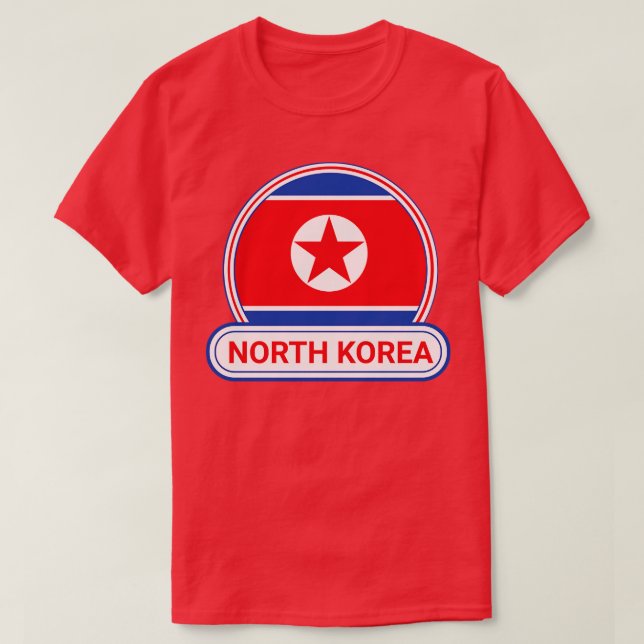 Camiseta Bandera de Corea del Norte (Diseño del anverso)