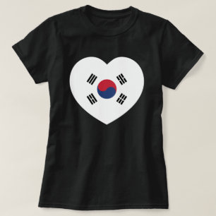 Camiseta Bandera de Corea del Sur Corazón