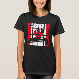 Camiseta Bandera de Cornhole vintage de Canadá Hoja de arce