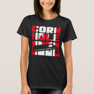 Camiseta Bandera de Cornhole vintage de Canadá Hoja de arce