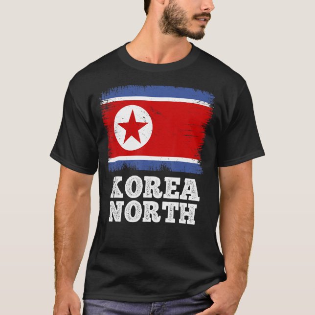 Camiseta Bandera de cosecha Corea Bandera retro del país de (Anverso)