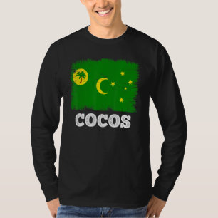 Camiseta Bandera de cosecha de las Islas Cocos bandera retr