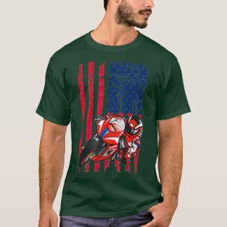 Camiseta Bandera de cosecha de motocicletas Motocross