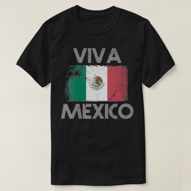 Camiseta Bandera de cosecha de mujeres VIVA MÉXICO Orgullos (Diseño del anverso)