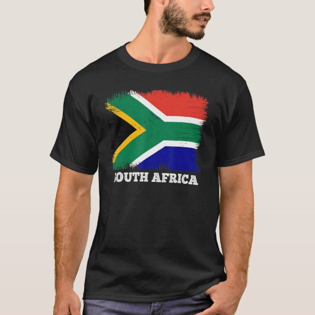 Camiseta Bandera de cosecha del país de Sudáfrica Bandera r (Anverso)