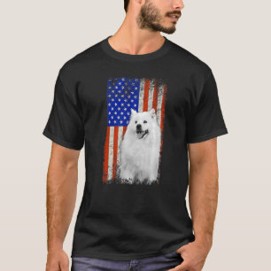 Camiseta Bandera de cosecha estadounidense Eskimo Dog Dad M