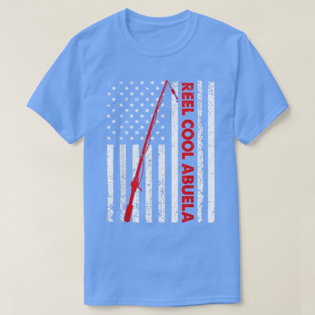 Camiseta Bandera de cosecha estadounidense Reel Guay Abuela (Diseño del anverso)