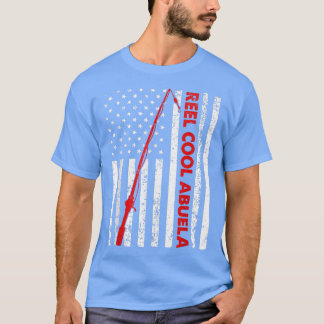 Camiseta Bandera de cosecha estadounidense Reel Guay Abuela