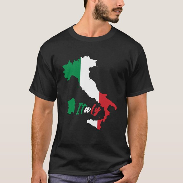 Camiseta Bandera de cosecha italiana Hombres Orgullo femeni (Anverso)
