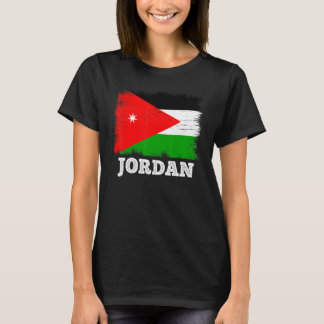 Camiseta Bandera de cosecha Jordania País Bandera retro Jor