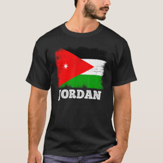 Camiseta Bandera de cosecha Jordania País Bandera retro Jor