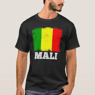 Camiseta Bandera de cosecha Malí Bandera retro de Malí